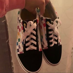 Miscellaneous Old Skool Checker Rainbow Low Vans